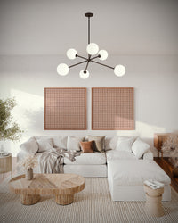 Cassia 40-in Steel Chandelier