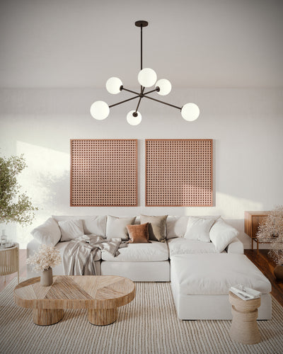 Cassia 40-in Steel Chandelier