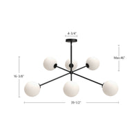 Cassia 40-in Steel Chandelier