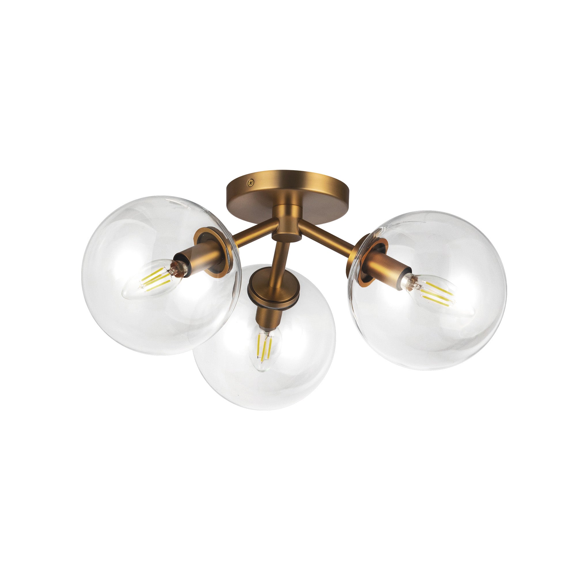 Cassia 17-in Steel Semi-Flush Mount