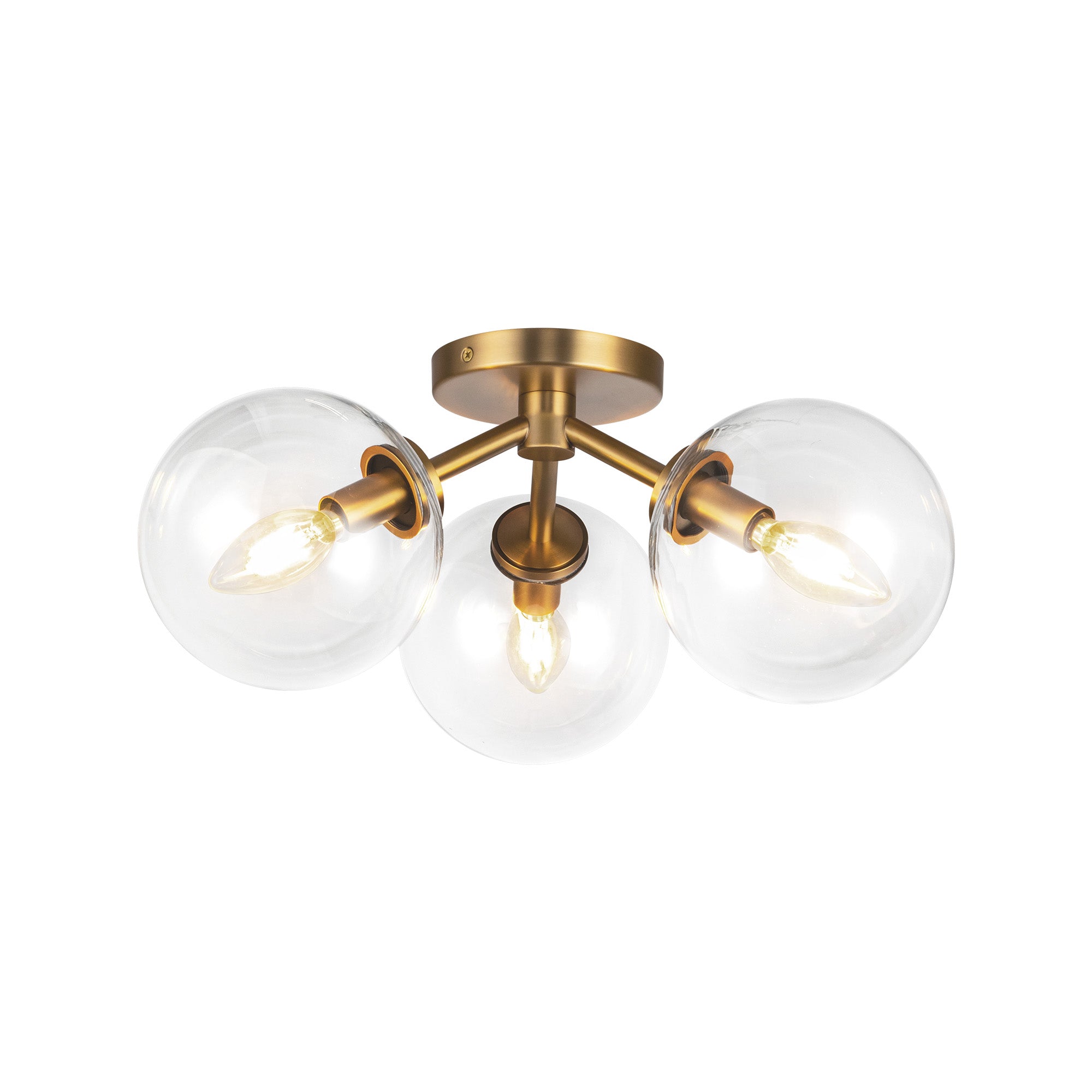 Cassia 17-in Steel Semi-Flush Mount
