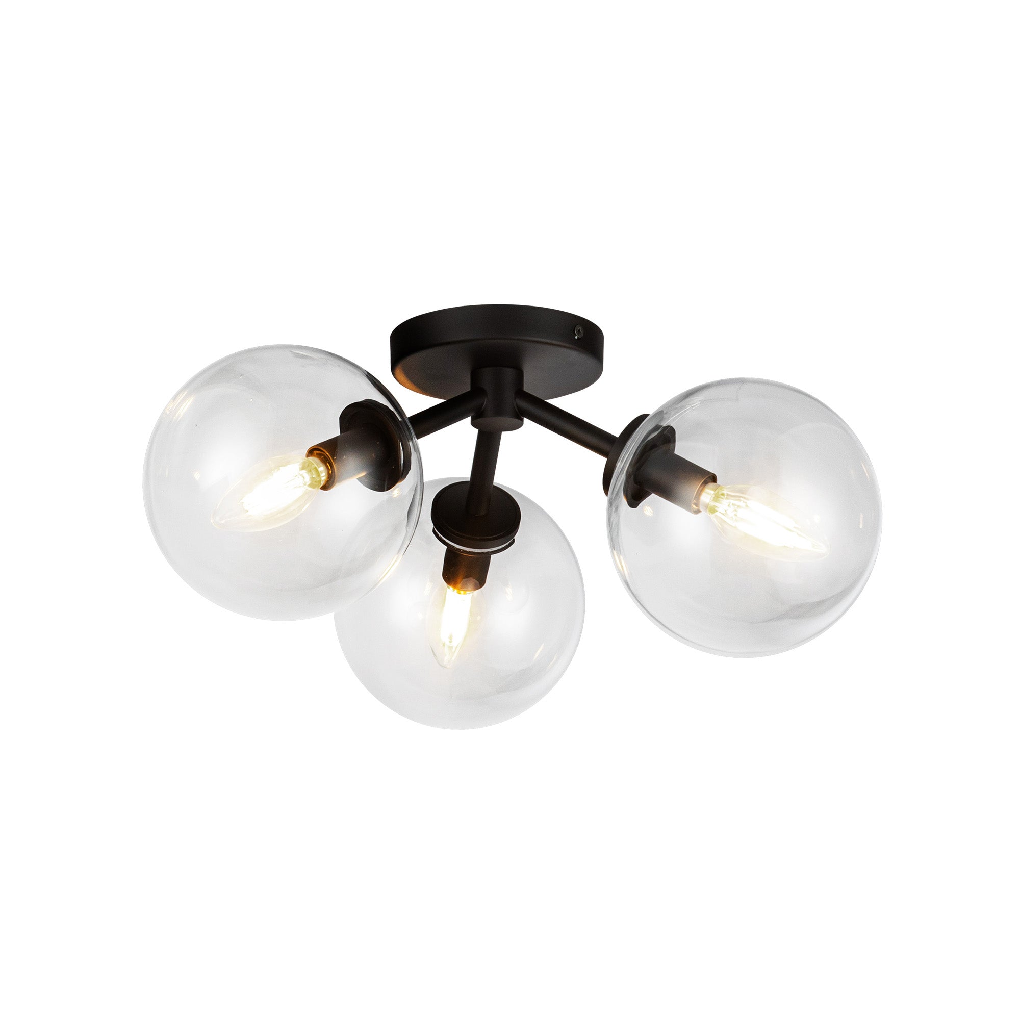 Cassia 17-in Steel Semi-Flush Mount