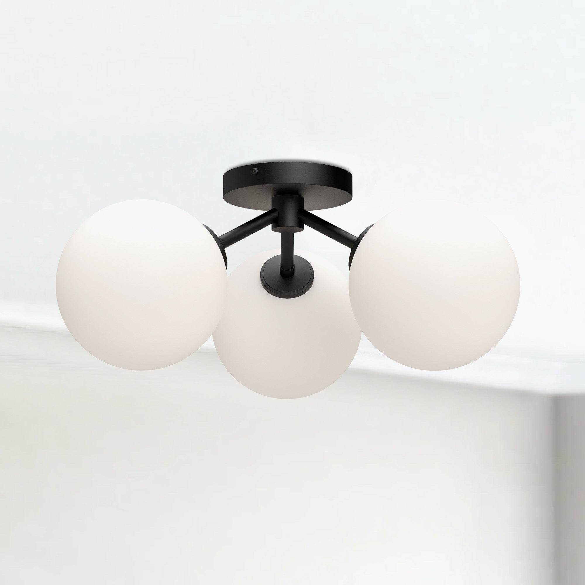 Cassia 17-in Steel Semi-Flush Mount