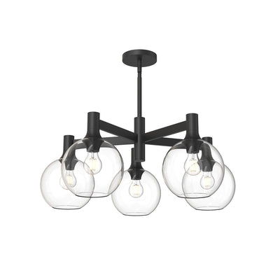 Castilla 29-in 5 Lights Steel Chandelier