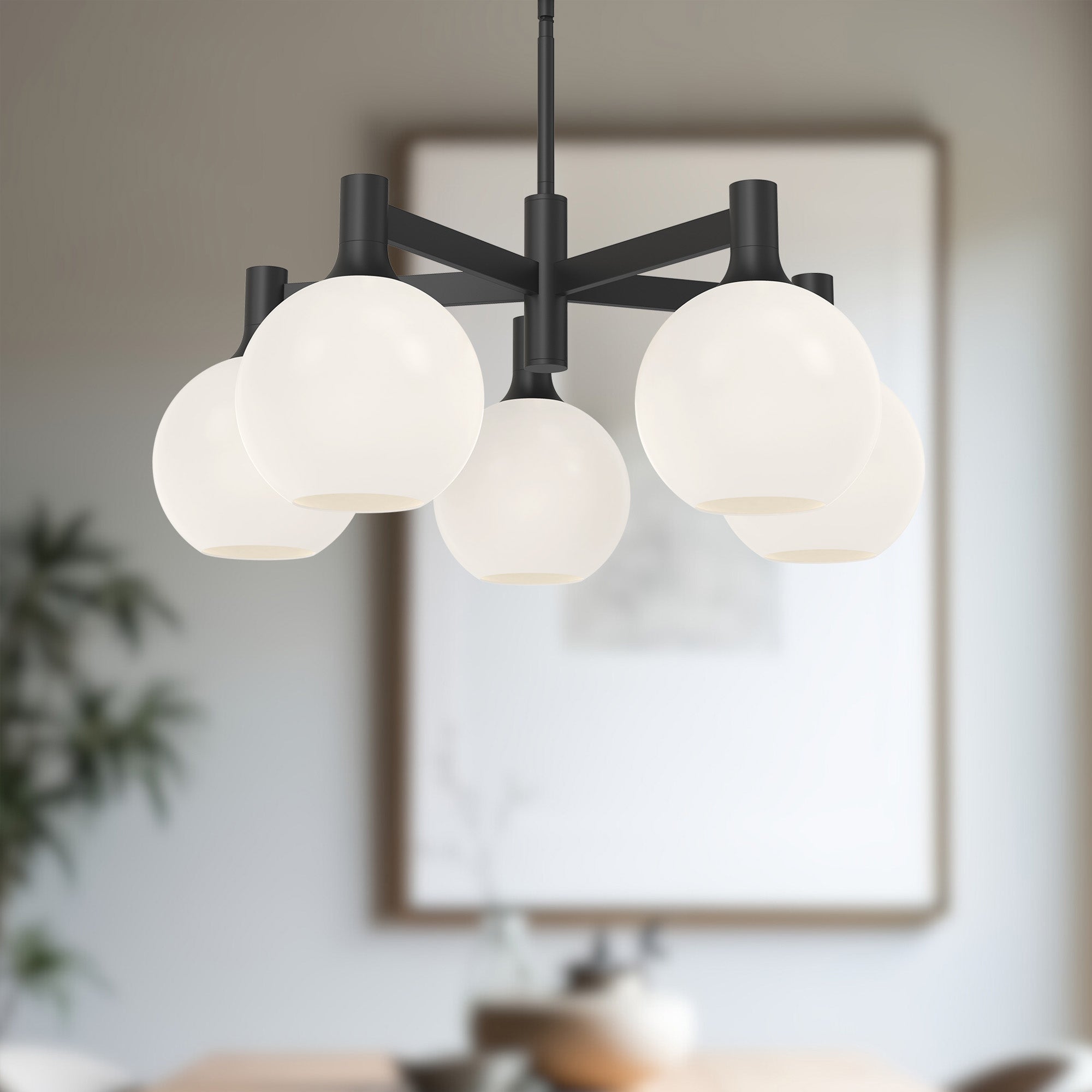 Castilla 29-in 5 Lights Steel Chandelier