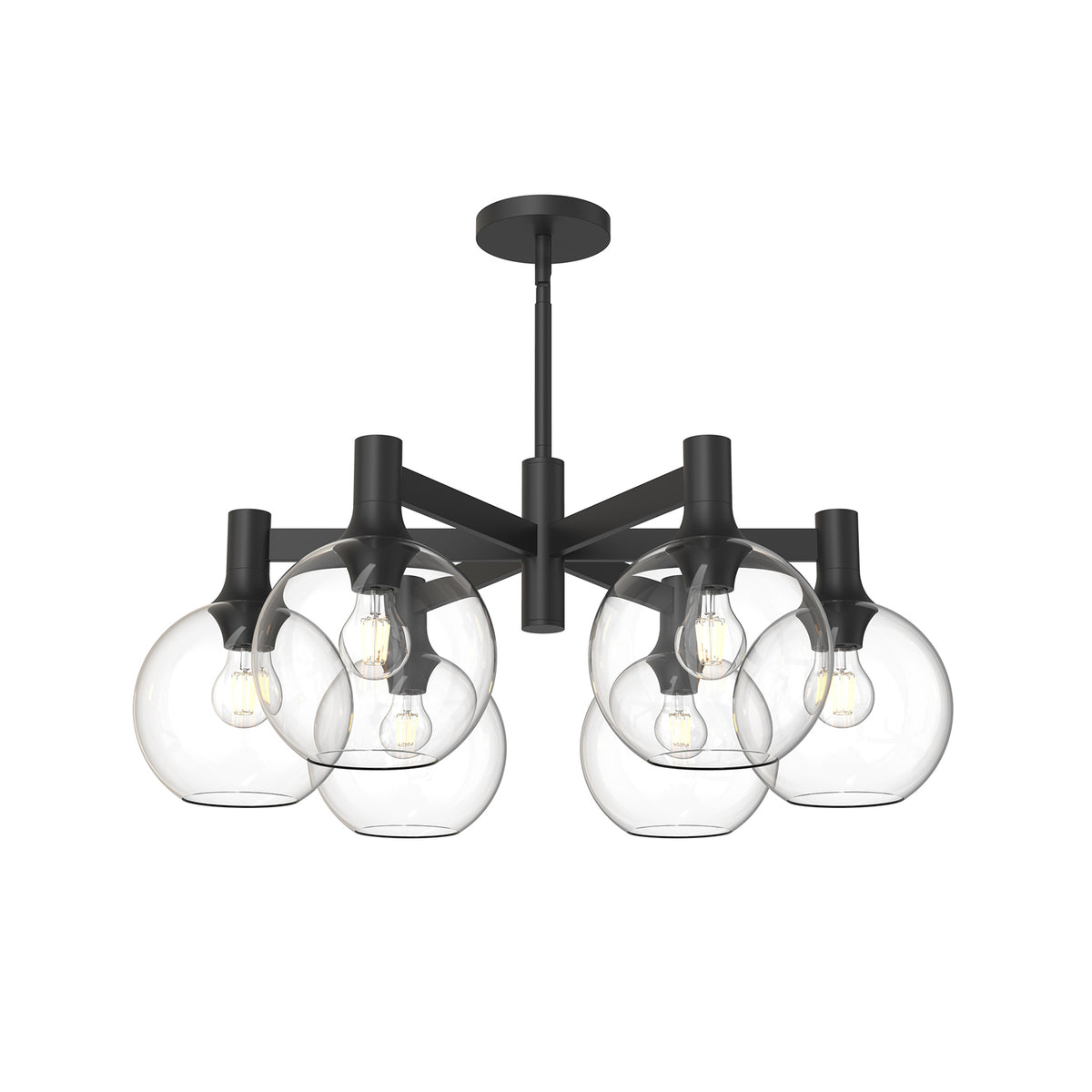 Castilla 29-in 6  Lights Steel Chandelier