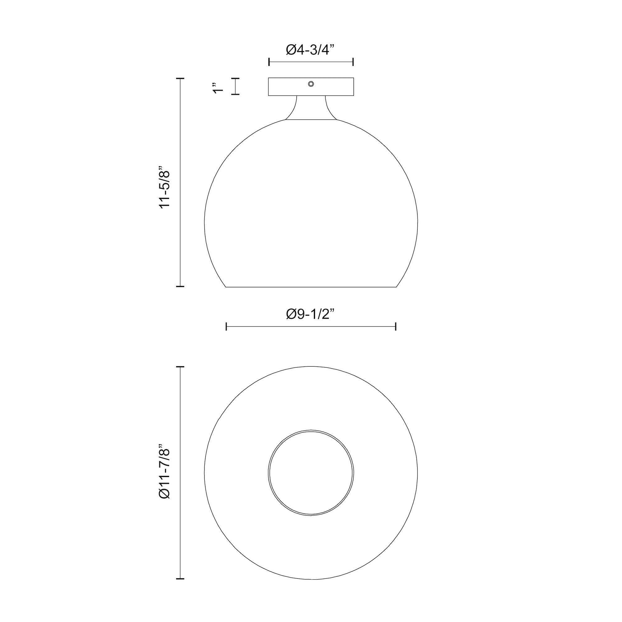 Castilla 12-in Steel Flush Mount