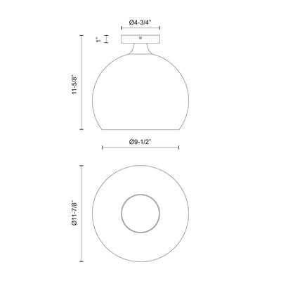 Castilla 12-in Steel Flush Mount