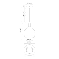 Castilla 8-in Steel Pendant