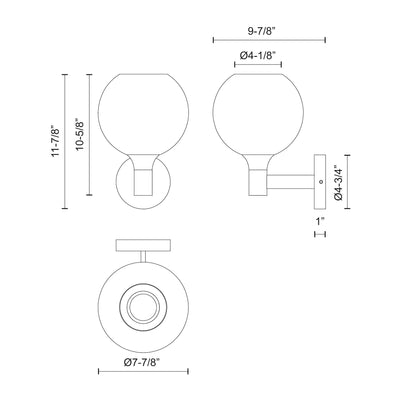 Castilla 8-in Steel Vanity Light