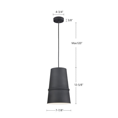 Castor 8-in Steel Pendant