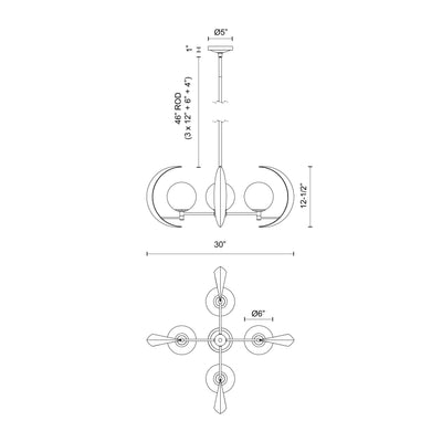 Celeste 30-in Steel Chandelier