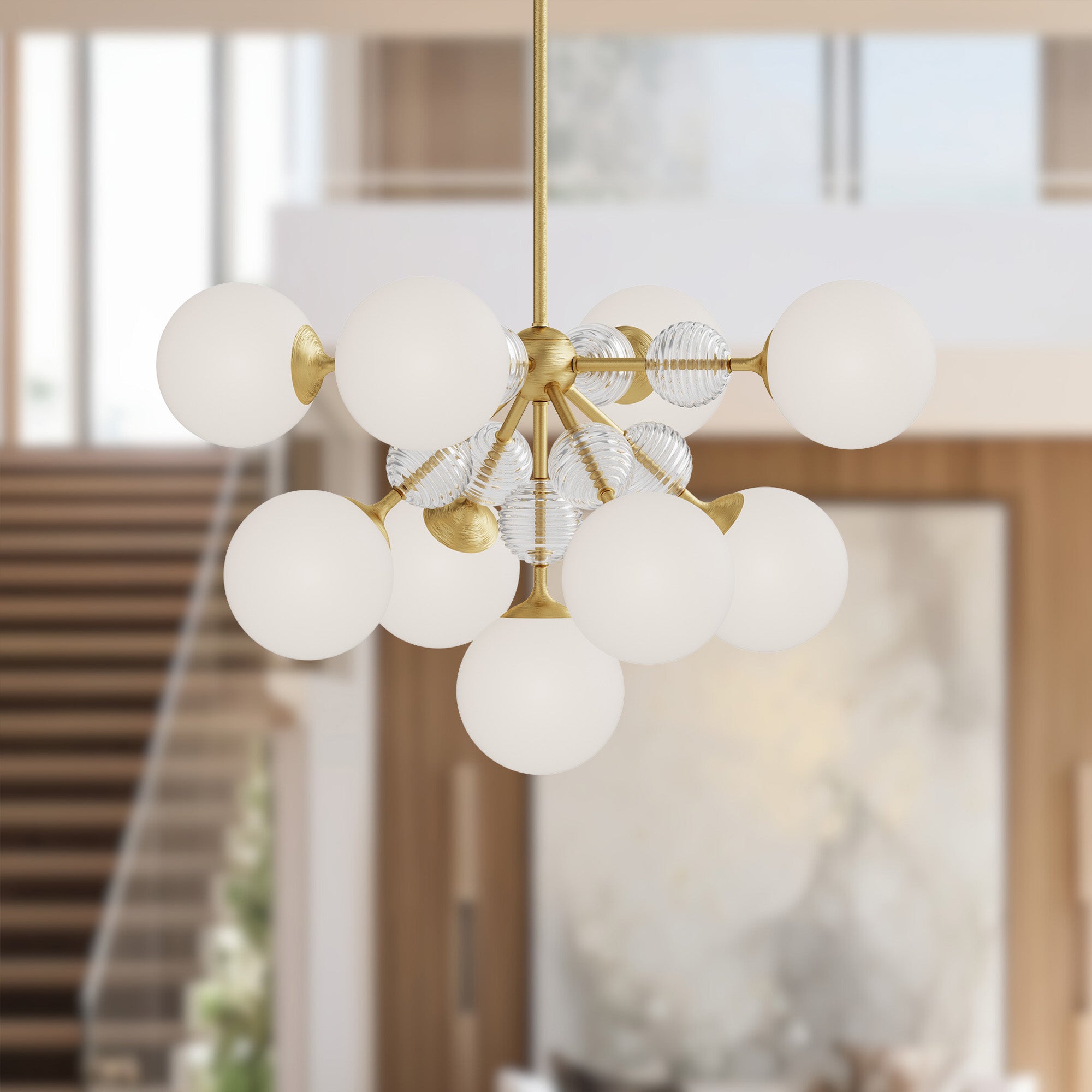 Celia 31-in Steel Chandelier