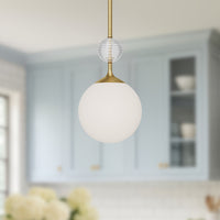 Celia 8-in Steel Pendant