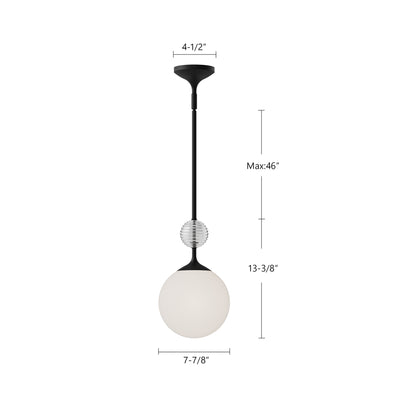 Celia 8-in Steel Pendant