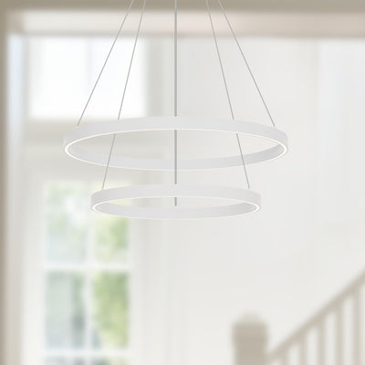 Cerchio 24-in Aluminum Chandelier