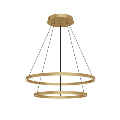 Cerchio 32-in 2 Tier Aluminum Chandelier