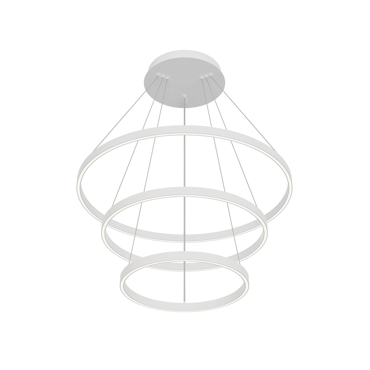 Cerchio 32-in 3 Tier Aluminum Chandelier