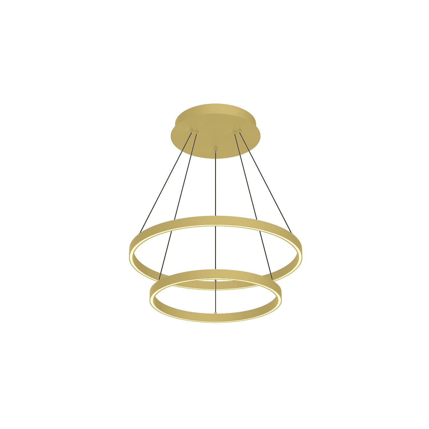 Cerchio 24-in 2 Tier Aluminum Chandelier