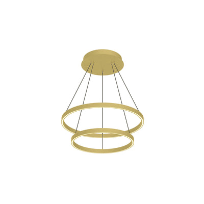 Cerchio 24-in 2 Tier Aluminum Chandelier
