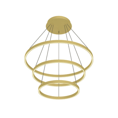 Cerchio 32-in 3 Tier Dimmable Aluminum Chandelier
