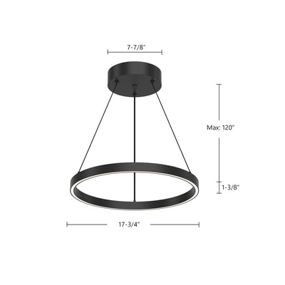 Cerchio 18-in Dimmable LED Downlight Pendant