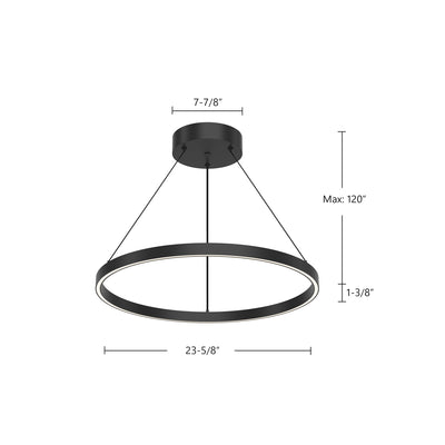 Cerchio 24-in Dimmable LED Downlight Pendant