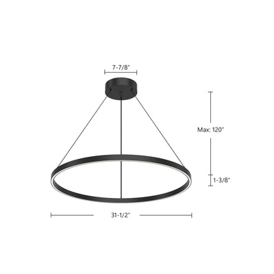 Cerchio 32-in Dimmable LED Downlight Pendant