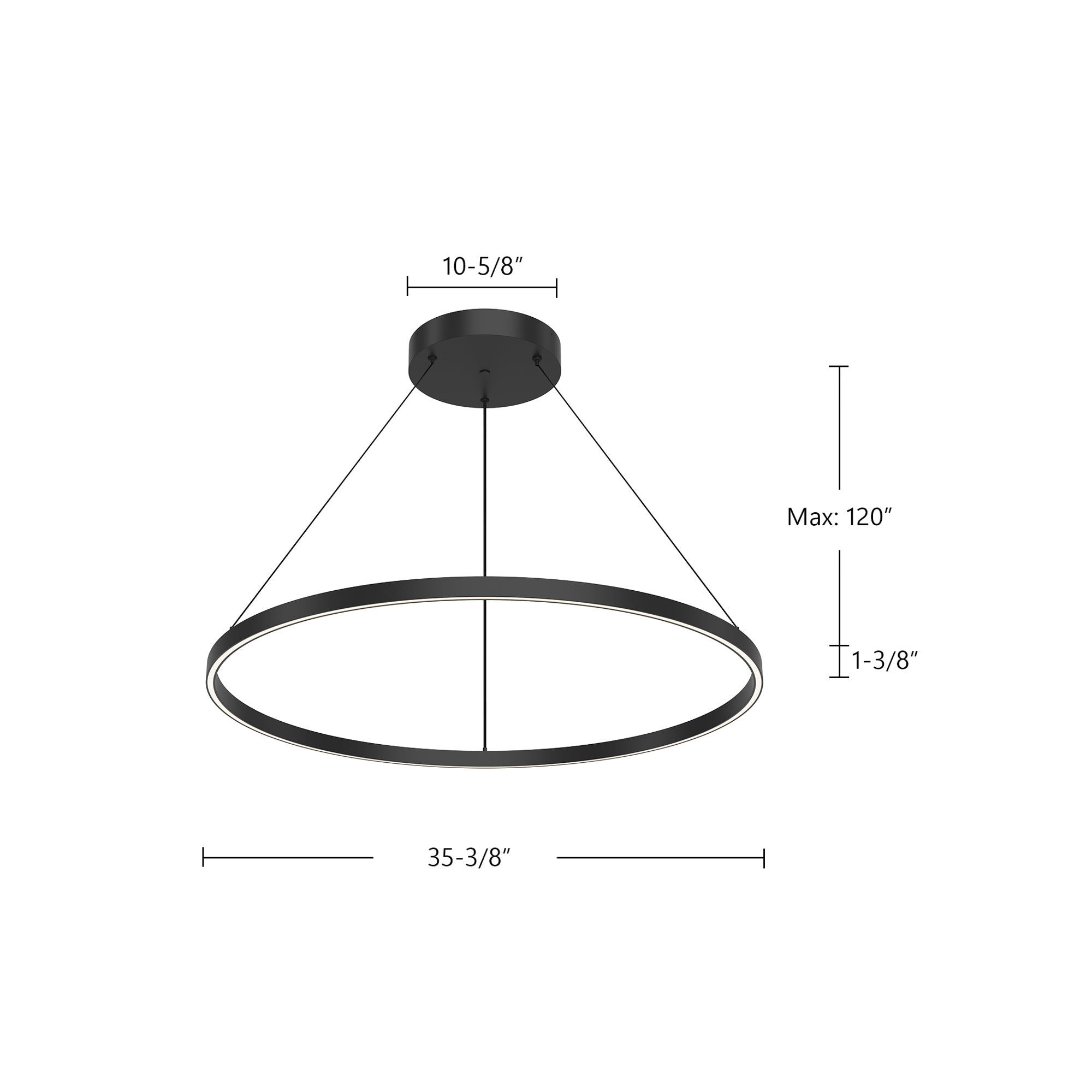 Cerchio 36-in Dimmable LED Downlight Pendant