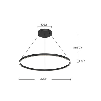 Cerchio 36-in Dimmable LED Downlight Pendant