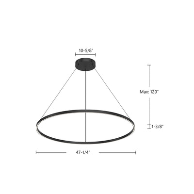 Cerchio 48-in Dimmable LED Downlight Pendant