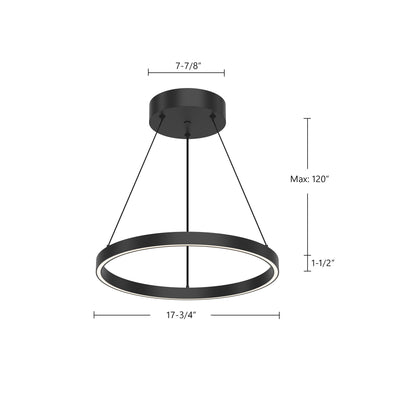 Cerchio 18-in Dimmable LED Pendant