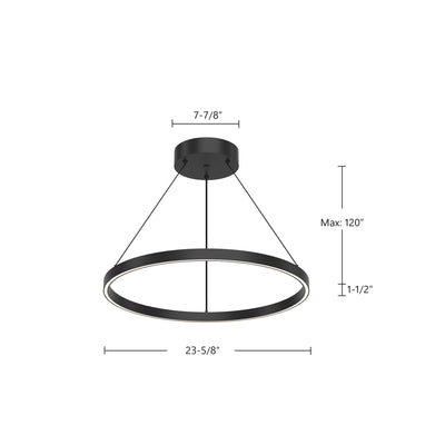 Cerchio 24-in Dimmable LED Pendant