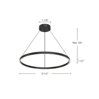 Cerchio 32-in Dimmable LED Pendant