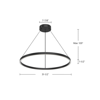 Cerchio 32-in Dimmable LED Pendant