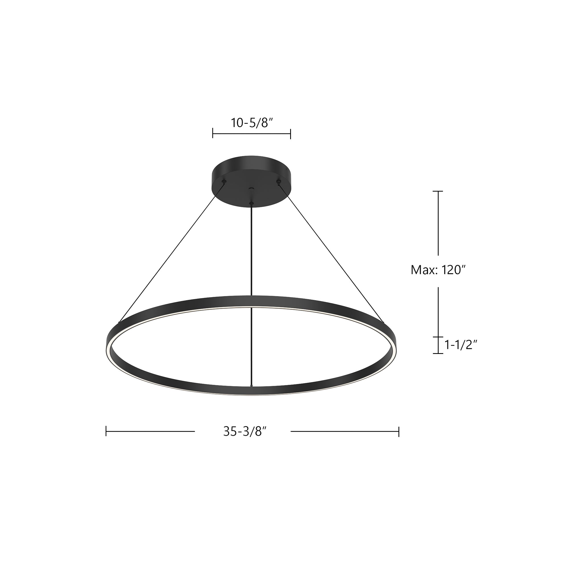 Cerchio 36-in Dimmable LED Pendant