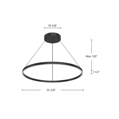 Cerchio 36-in Dimmable LED Pendant