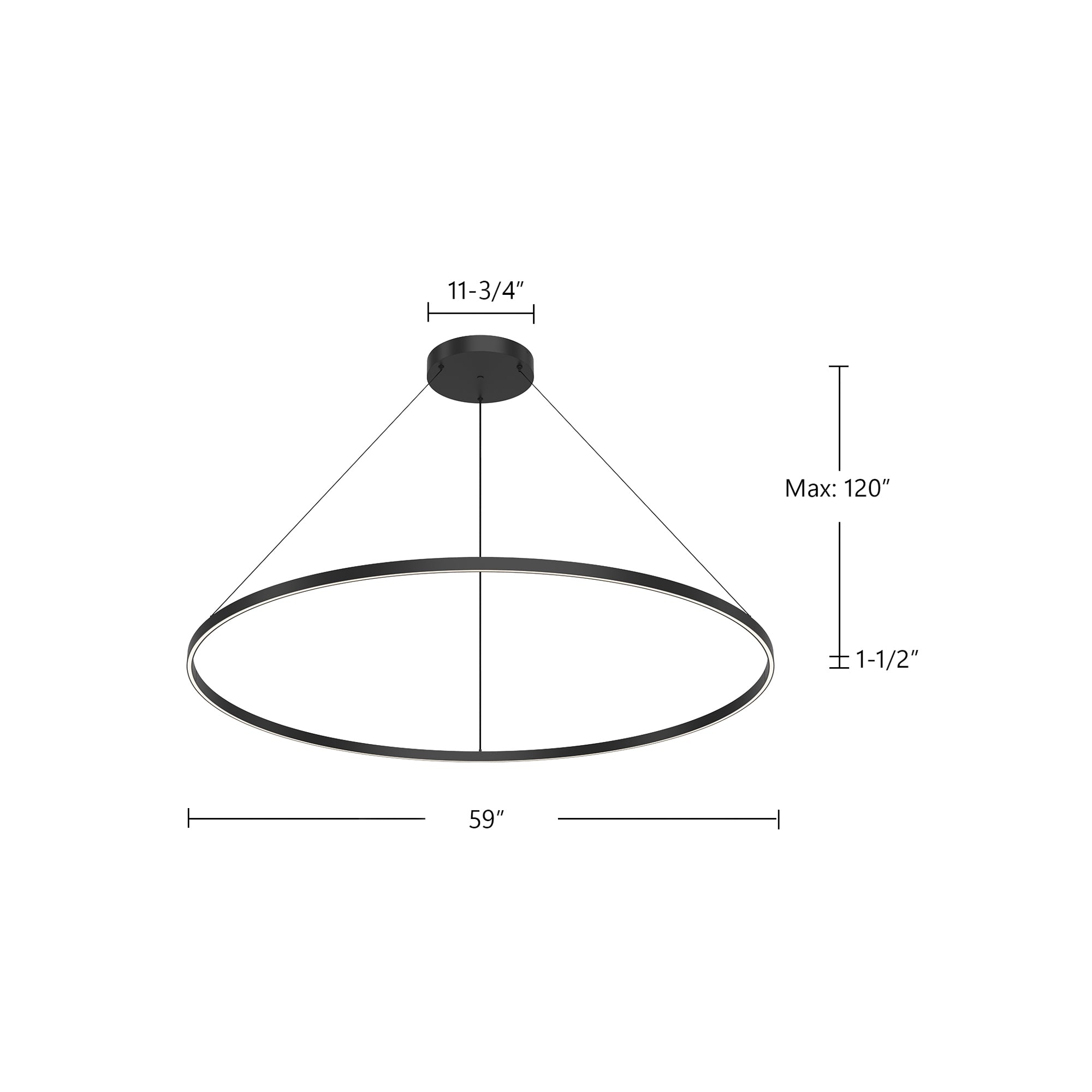 Cerchio 60-in Dimmable LED Pendant