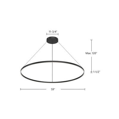 Cerchio 60-in Dimmable LED Pendant