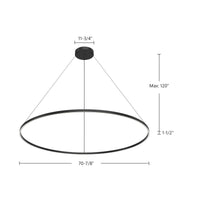 Cerchio 72-in Oversized Round LED Ring Pendant