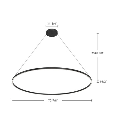 Cerchio 72-in Oversized Round LED Ring Pendant