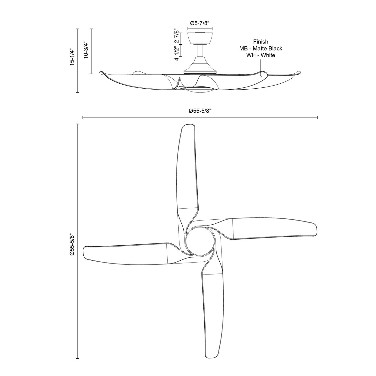 Coronado 56-in Matte White Reversible DC LED Ceiling Fan