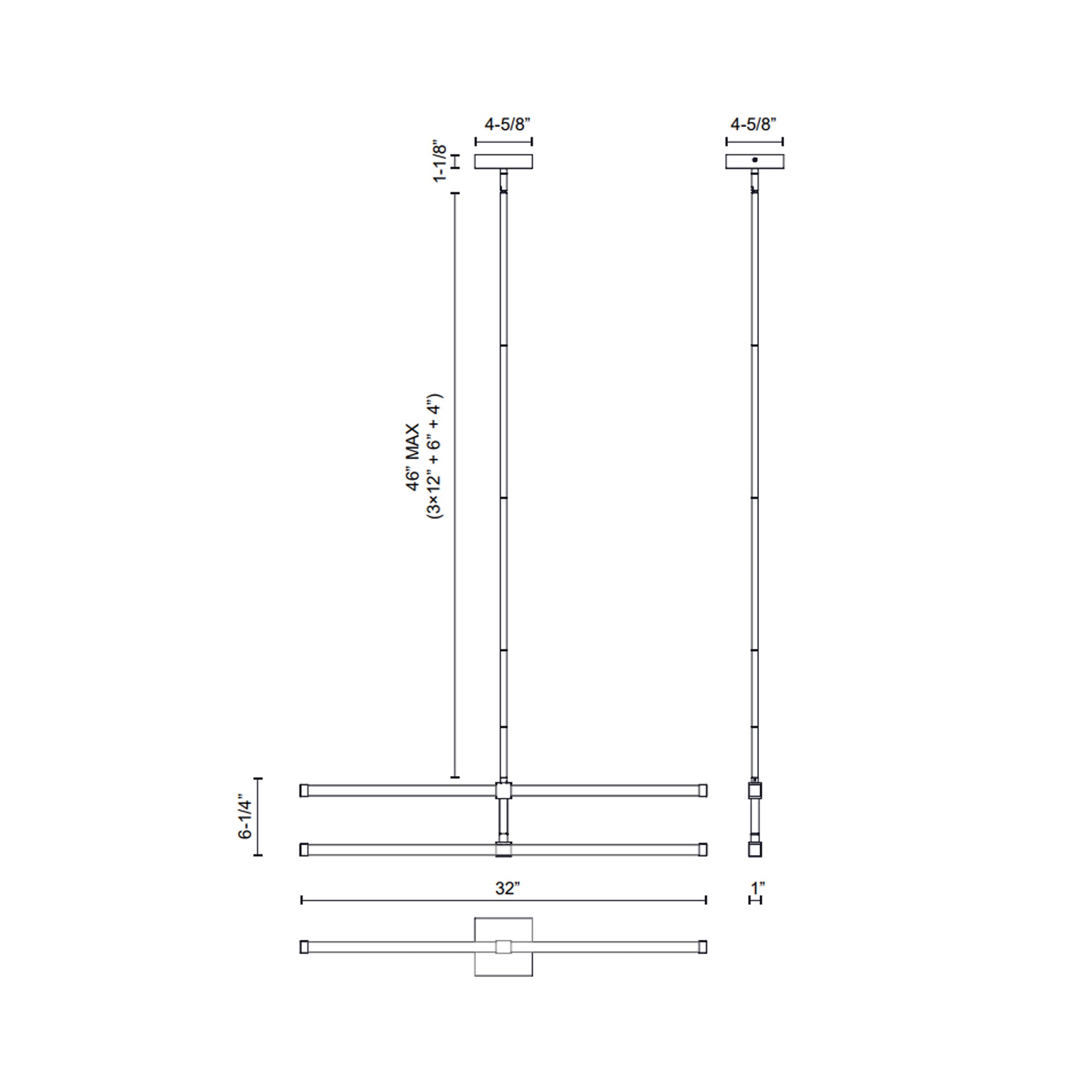Blade 32-in Aluminum Chandelier