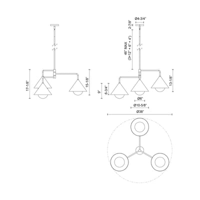 Remy 38-in Steel Chandelier
