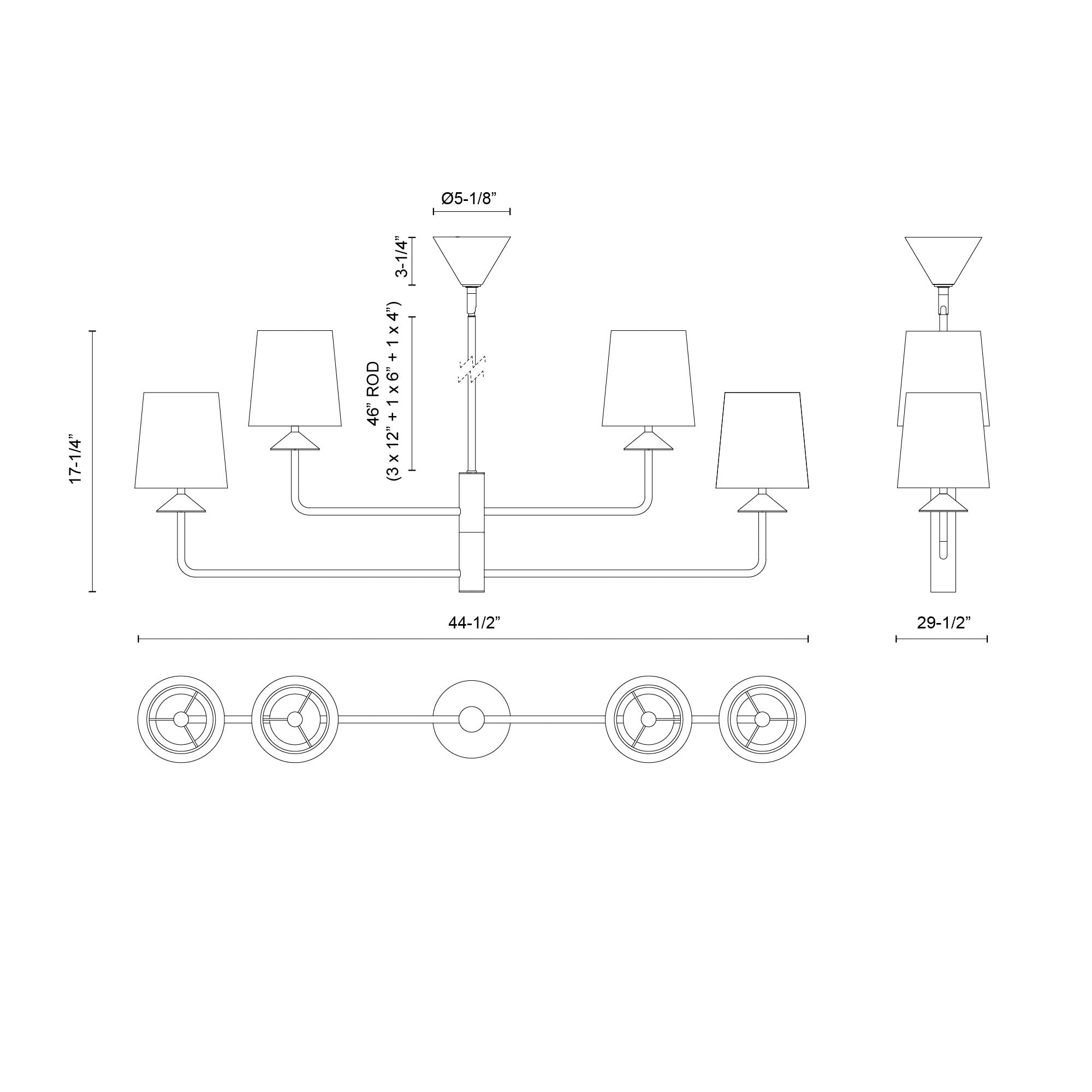 Bridgette 45-in Steel Chandelier