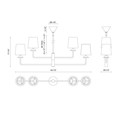 Bridgette 45-in Steel Chandelier