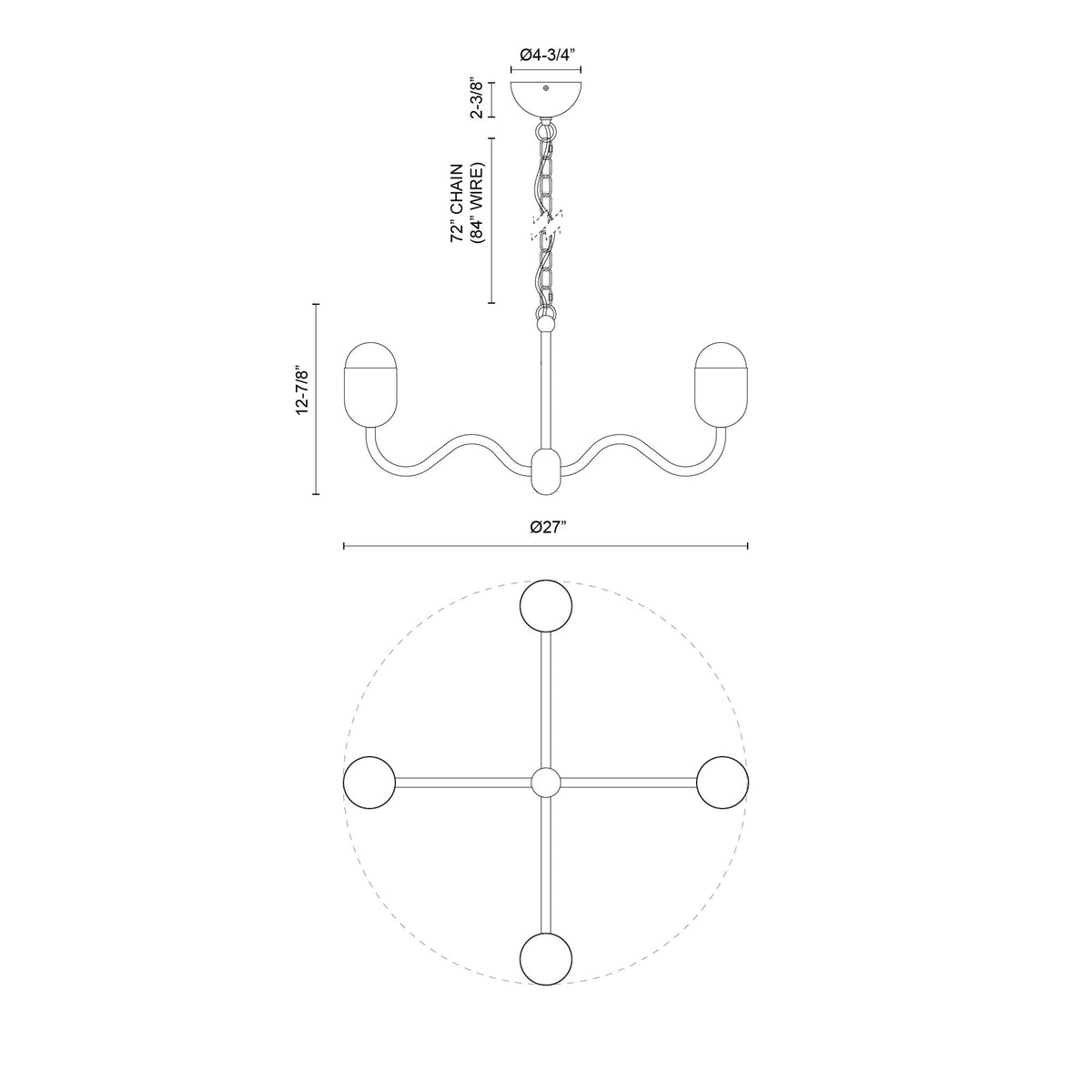 Effie 27-in Aluminum Chandelier