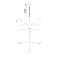 Effie 27-in Aluminum Chandelier