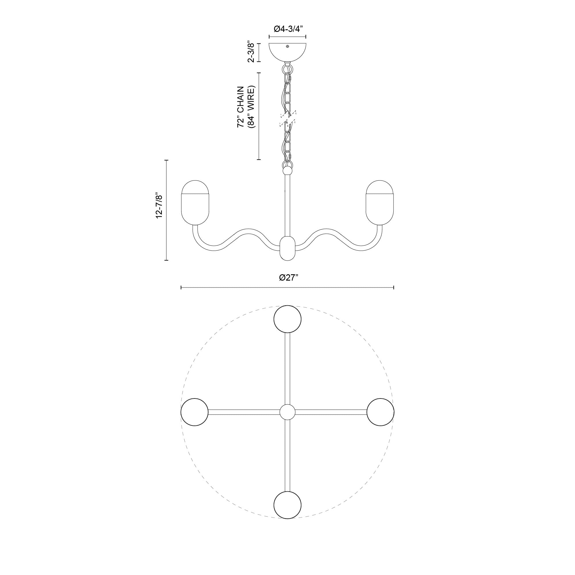 Effie 27-in Aluminum Chandelier