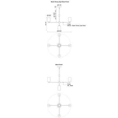 Nola 31-in Steel Chandelier